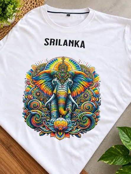 T-shirt with a Sri Lanka elephant graphic